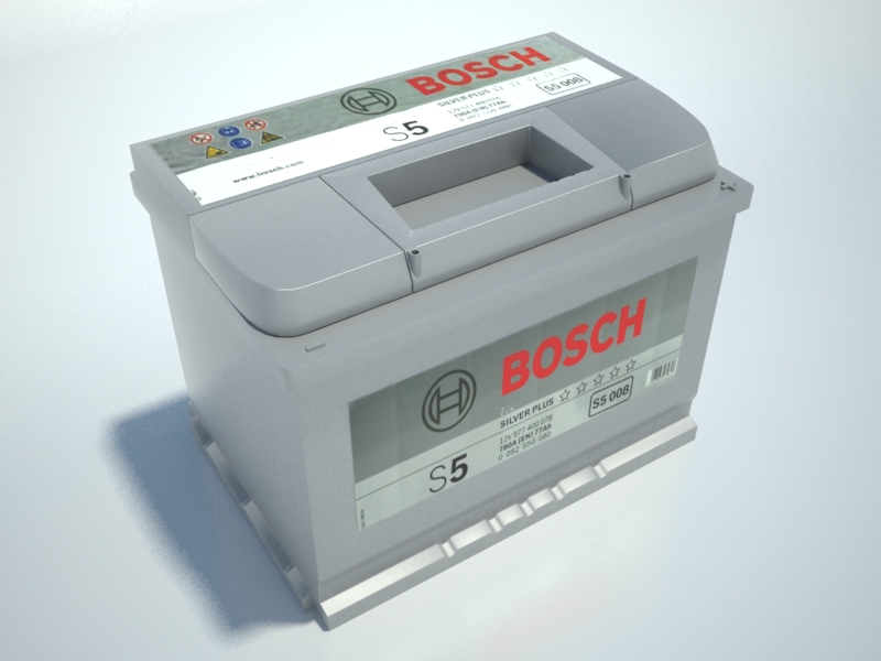 dump Termisk Til Ni 3D model, battery Bosch S5 Silver Plus